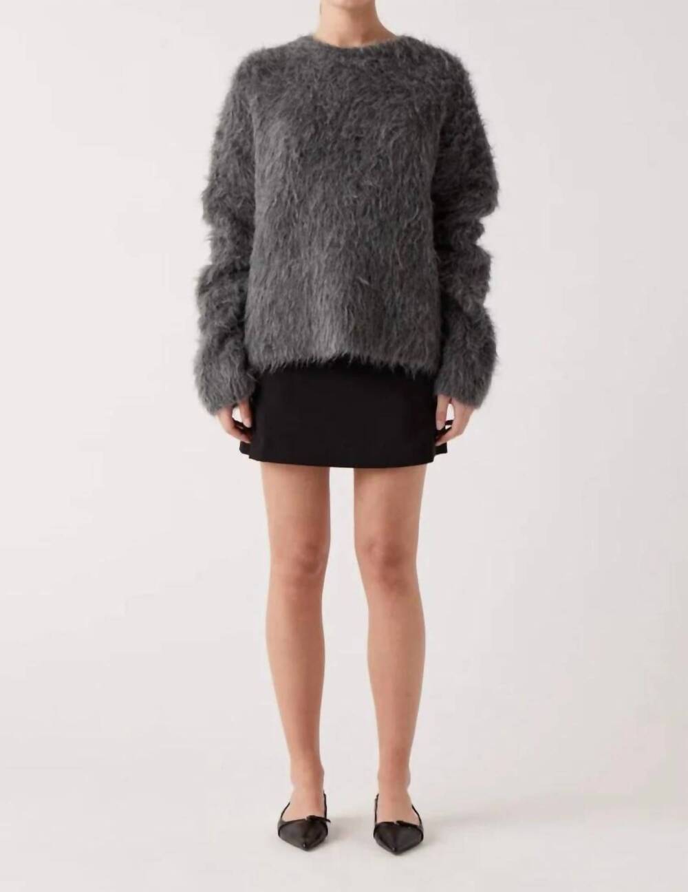 NEW SOPHIE RUE ailee fuzzy sweater in grey